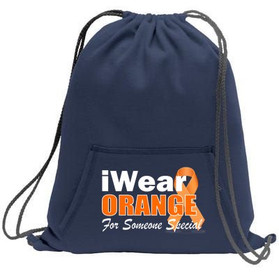 I Wear Orange For Someone I Love Leukemia Sweatshirt Cinch Pack Bag