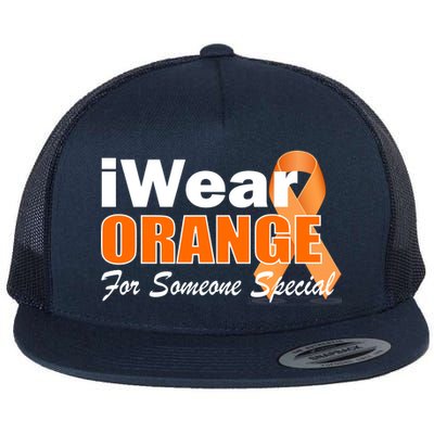 I Wear Orange For Someone I Love Leukemia Flat Bill Trucker Hat