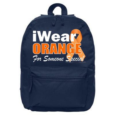 I Wear Orange For Someone I Love Leukemia 16 in Basic Backpack