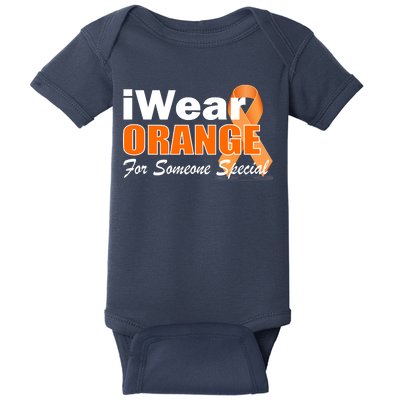 I Wear Orange For Someone I Love Leukemia Baby Bodysuit