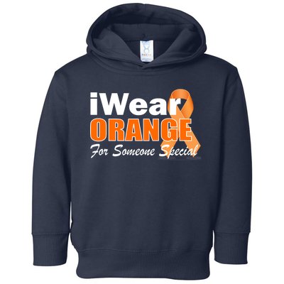 I Wear Orange For Someone I Love Leukemia Toddler Hoodie