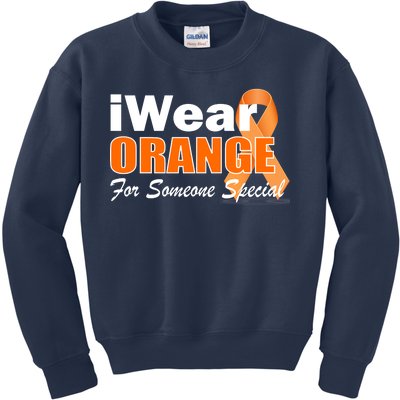 I Wear Orange For Someone I Love Leukemia Kids Sweatshirt