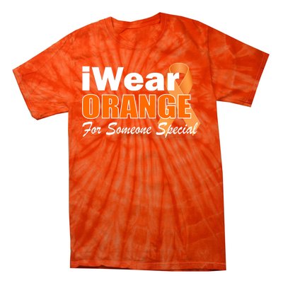 I Wear Orange For Someone I Love Leukemia Tie-Dye T-Shirt