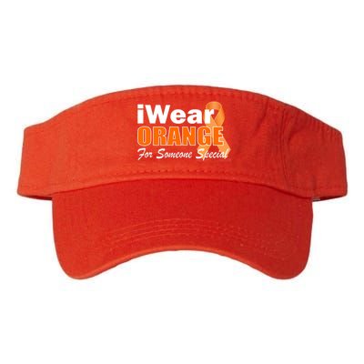 I Wear Orange For Someone I Love Leukemia Valucap Bio-Washed Visor