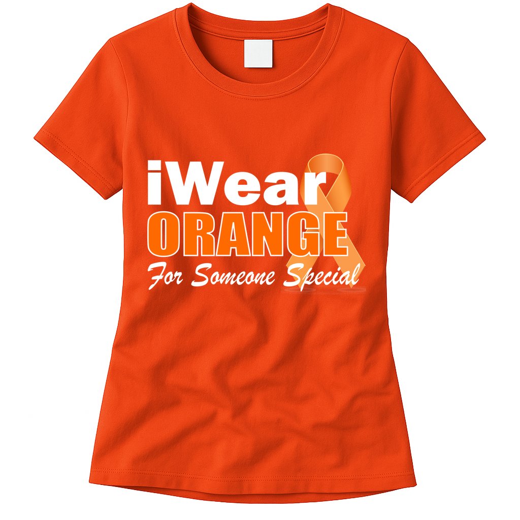 I Wear Orange For Someone I Love Leukemia Womens T-Shirt