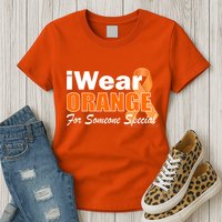 I Wear Orange For Someone I Love Leukemia Womens T-Shirt