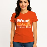 I Wear Orange For Someone I Love Leukemia Womens T-Shirt