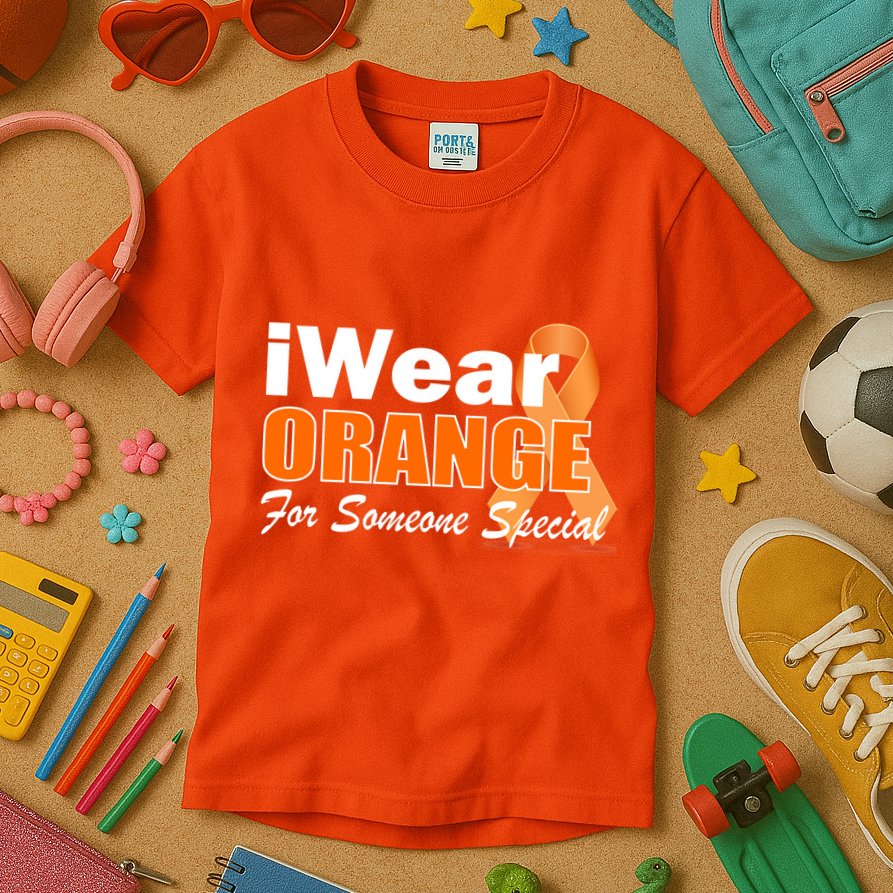 I Wear Orange For Someone I Love Leukemia Kids T-Shirt