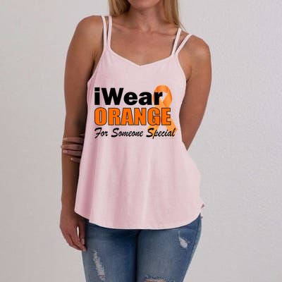 I Wear Orange For Someone I Love Leukemia Women's Strappy Tank