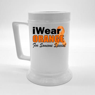 I Wear Orange For Someone I Love Leukemia Beer Stein