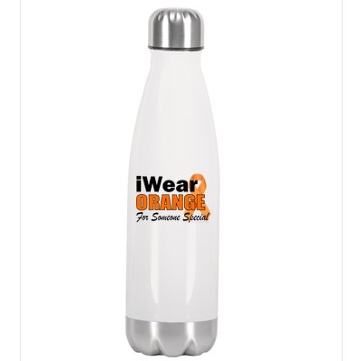 I Wear Orange For Someone I Love Leukemia Stainless Steel Insulated Water Bottle