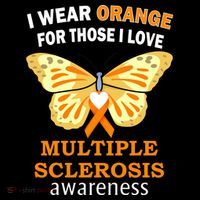 I Wear Orange For Those I Love MS Multiple Sclerosis Impact Tech Backpack