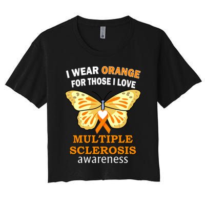 I Wear Orange For Those I Love MS Multiple Sclerosis Crop Top