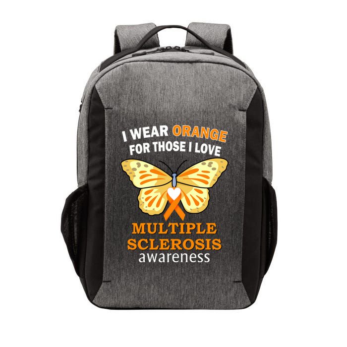 I Wear Orange For Those I Love MS Multiple Sclerosis Vector Backpack