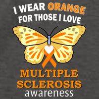 I Wear Orange For Those I Love MS Multiple Sclerosis Vector Backpack