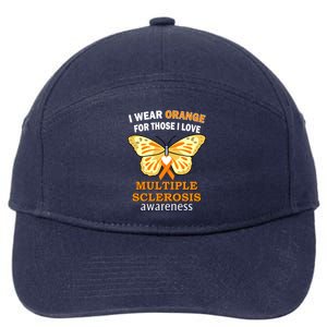 I Wear Orange For Those I Love MS Multiple Sclerosis 7-Panel Snapback Hat