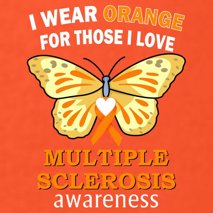 I Wear Orange For Those I Love MS Multiple Sclerosis Golf Towel
