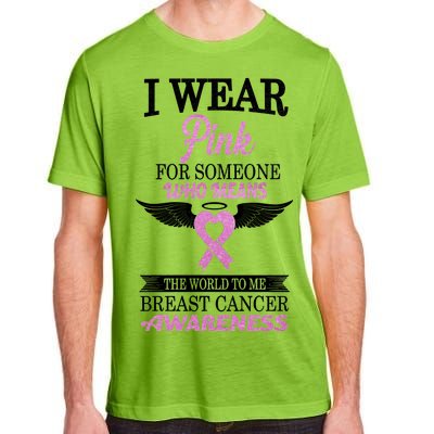 I Wear Pink Angel Breast Cancer Awareness Adult ChromaSoft Performance T-Shirt