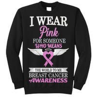 I Wear Pink Angel Breast Cancer Awareness Sweatshirt