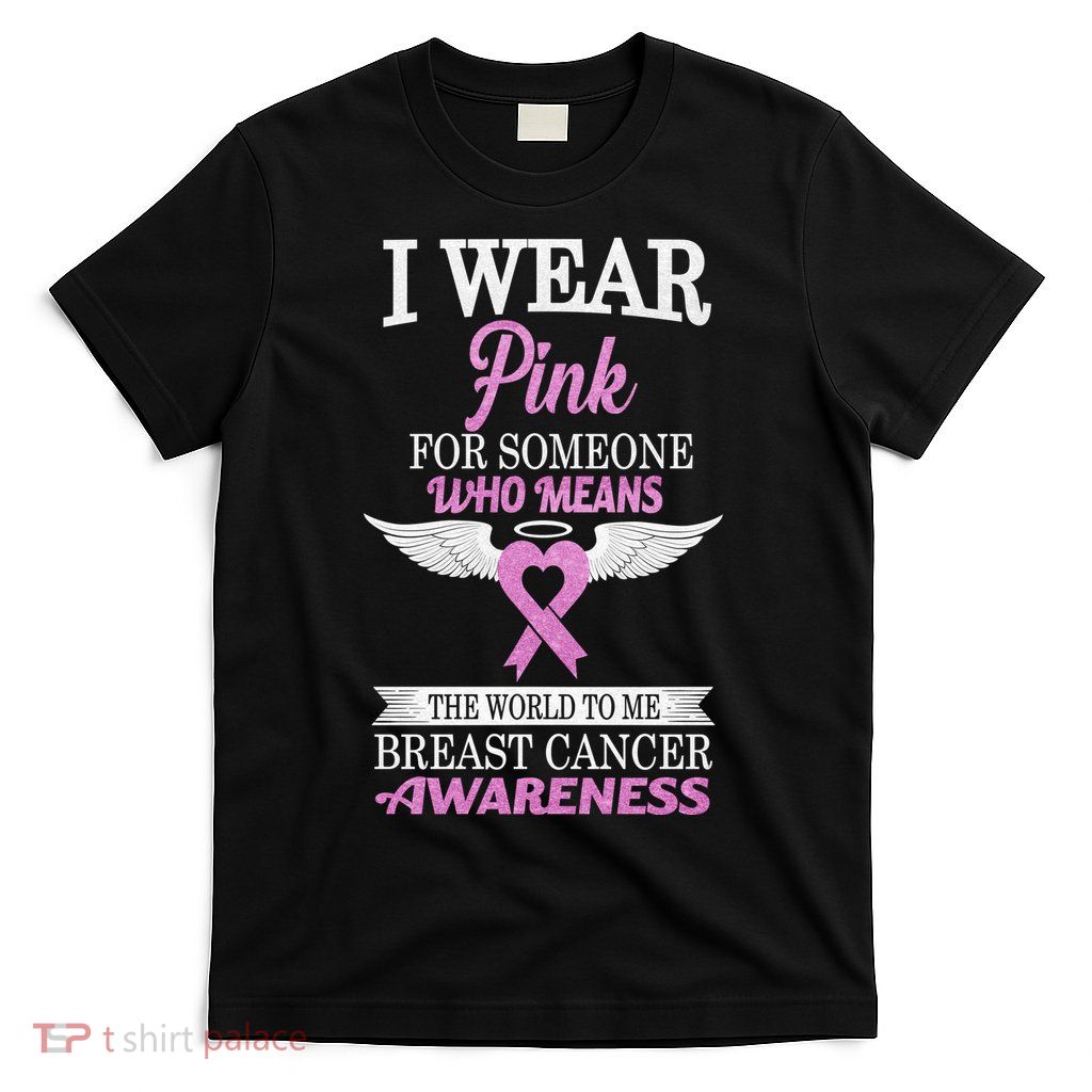 I Wear Pink Angel Breast Cancer Awareness T-Shirt