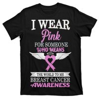 I Wear Pink Angel Breast Cancer Awareness T-Shirt