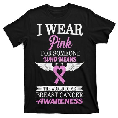 I Wear Pink Angel Breast Cancer Awareness T-Shirt