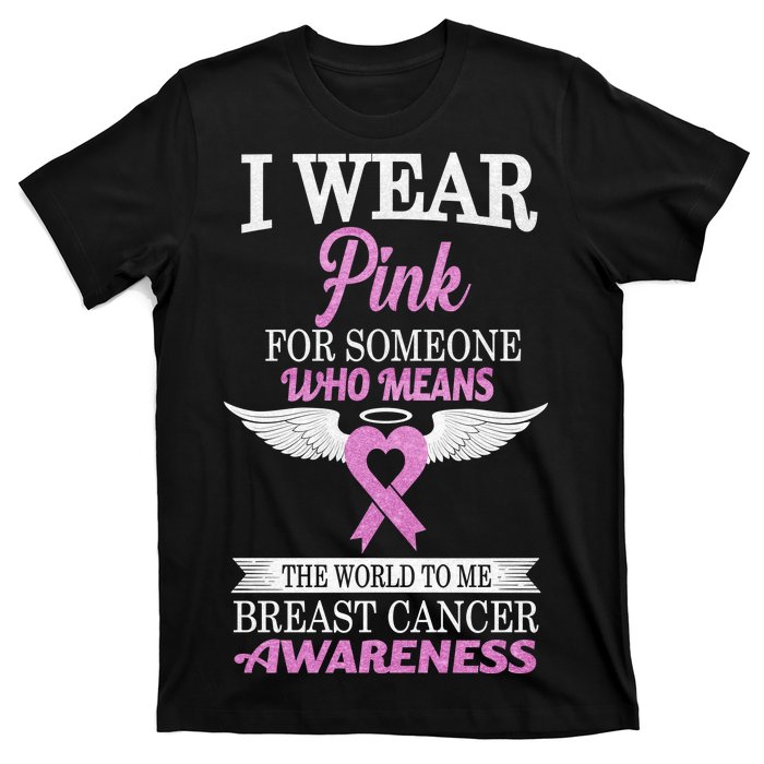 I Wear Pink Angel Breast Cancer Awareness T-Shirt