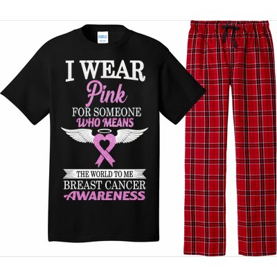 I Wear Pink Angel Breast Cancer Awareness Pajama Set