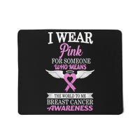 I Wear Pink Angel Breast Cancer Awareness Mousepad