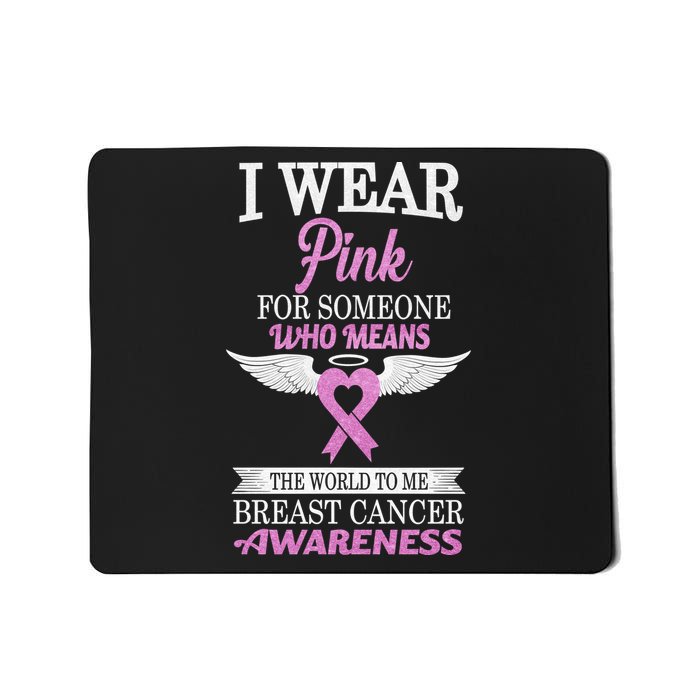 I Wear Pink Angel Breast Cancer Awareness Mousepad