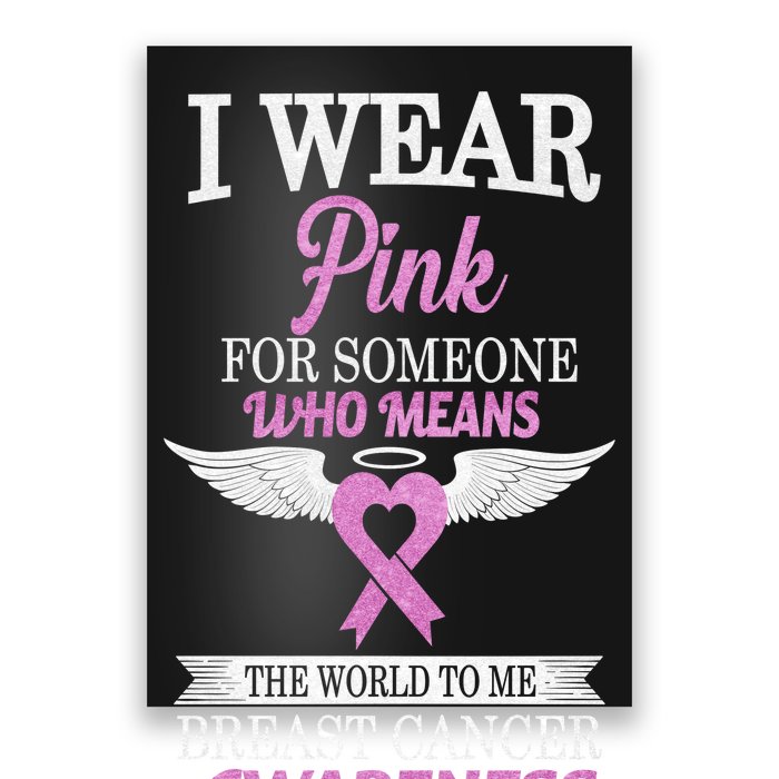 I Wear Pink Angel Breast Cancer Awareness Poster