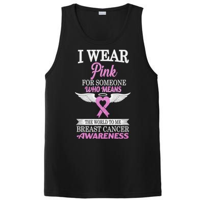 I Wear Pink Angel Breast Cancer Awareness PosiCharge Competitor Tank