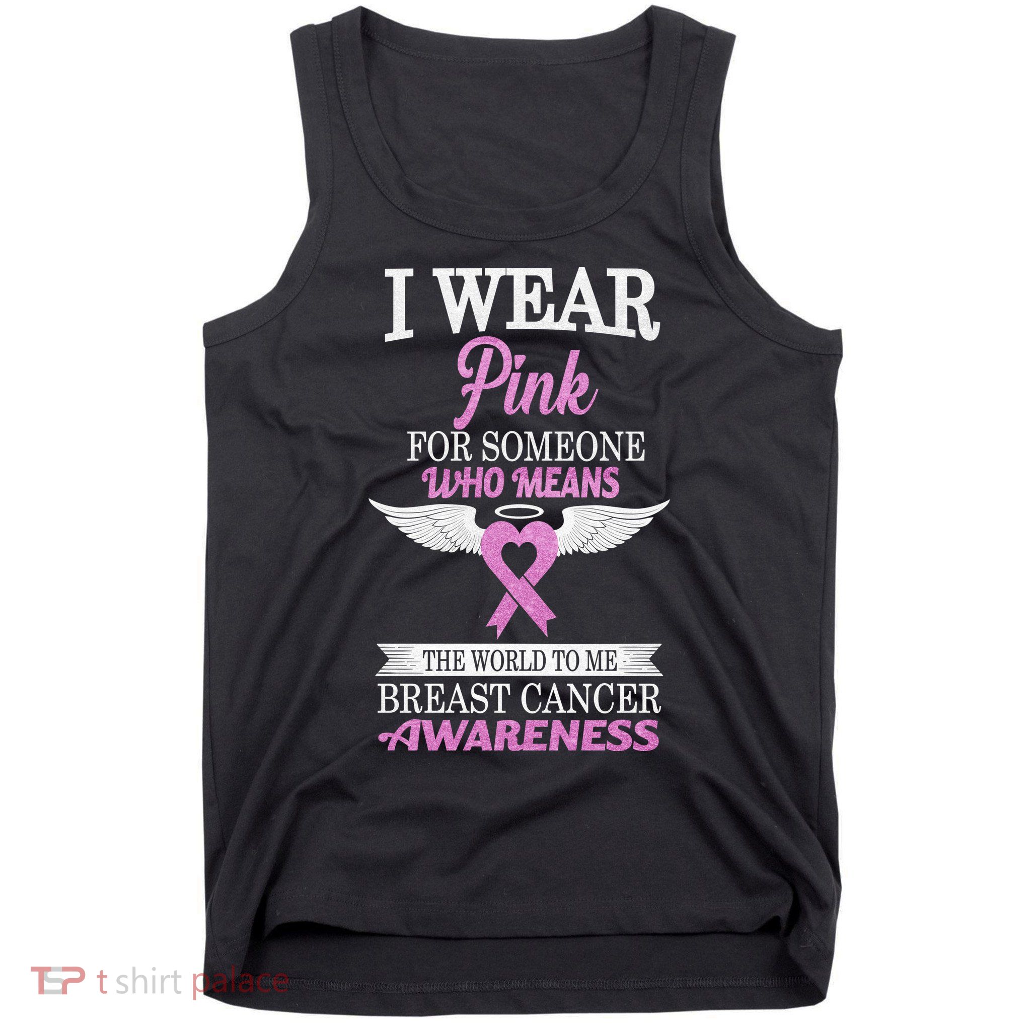 I Wear Pink Angel Breast Cancer Awareness Tank Top