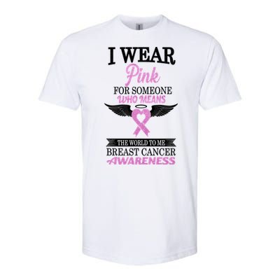 I Wear Pink Angel Breast Cancer Awareness Softstyle® CVC T-Shirt