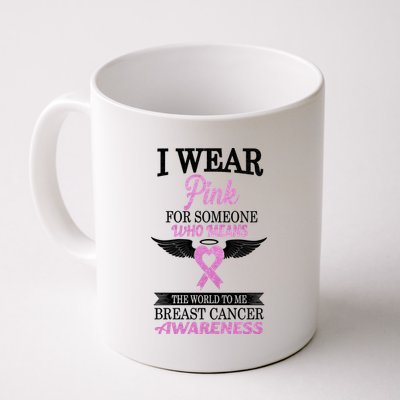 I Wear Pink Angel Breast Cancer Awareness Coffee Mug