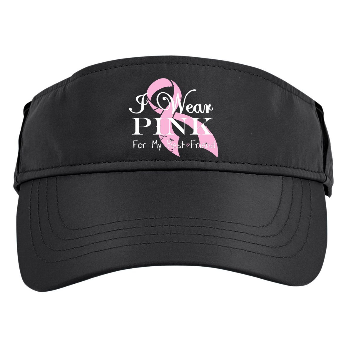 I Wear Pink For My Best Friend Adult Drive Performance Visor