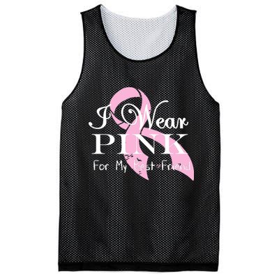I Wear Pink For My Best Friend Mesh Reversible Basketball Jersey Tank