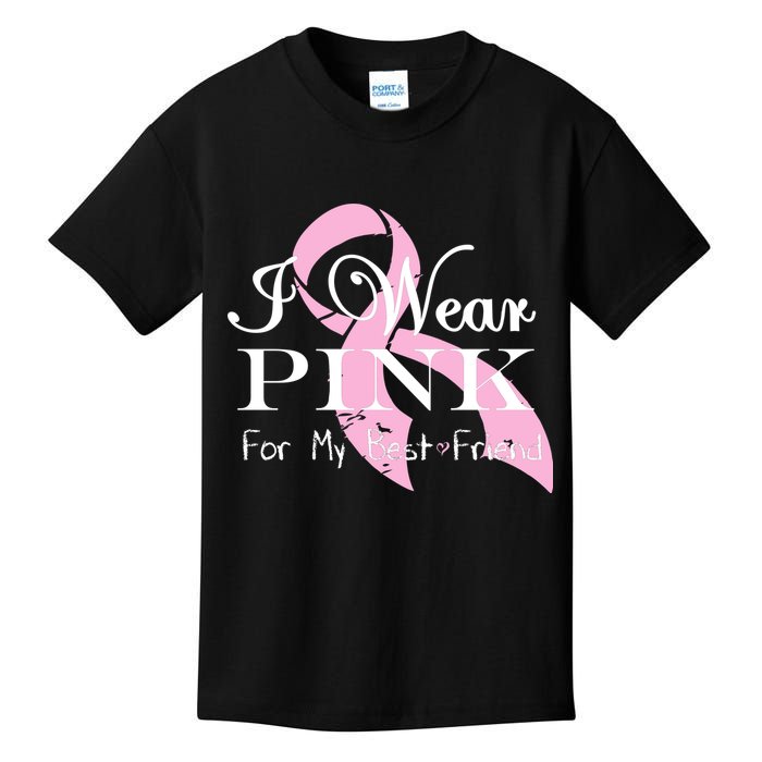 I Wear Pink For My Best Friend Kids T-Shirt