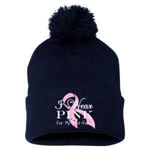 I Wear Pink For My Best Friend Pom Pom 12in Knit Beanie