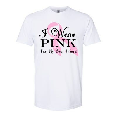 I Wear Pink For My Best Friend Softstyle® CVC T-Shirt