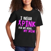 I Wear Pink For My Hero My Mom Kids T-Shirt