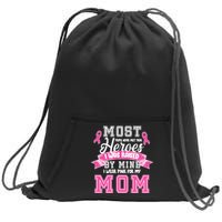 I Wear Pink For My Mom My Hero-Breast Cancer Awareness Sweatshirt Cinch Pack Bag