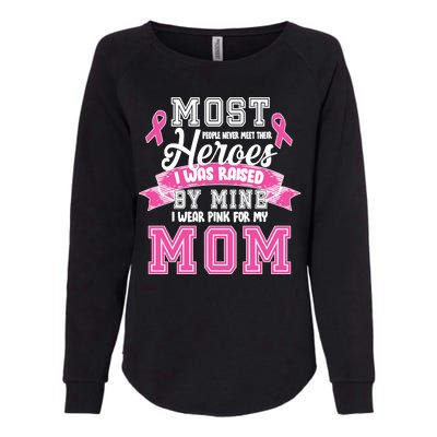 I Wear Pink For My Mom My Hero-Breast Cancer Awareness Womens California Wash Sweatshirt