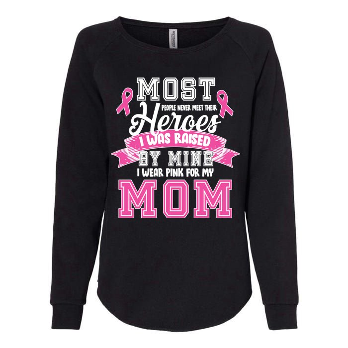 I Wear Pink For My Mom My Hero-Breast Cancer Awareness Womens California Wash Sweatshirt