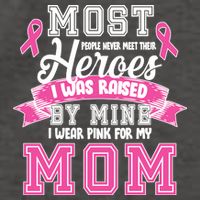 I Wear Pink For My Mom My Hero-Breast Cancer Awareness Vector Backpack