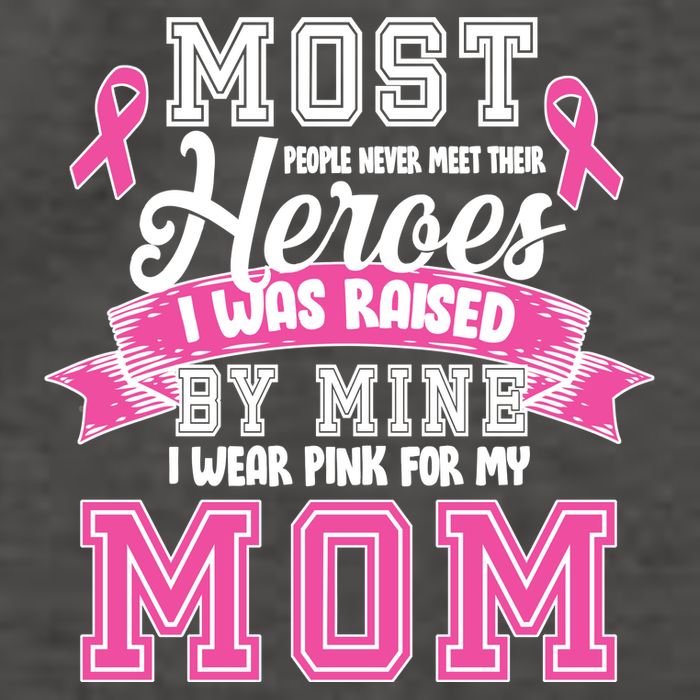 I Wear Pink For My Mom My Hero-Breast Cancer Awareness Vector Backpack