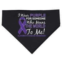 I Wear Purple Alzheimer's Disease Awareness USA-Made Doggie Bandana