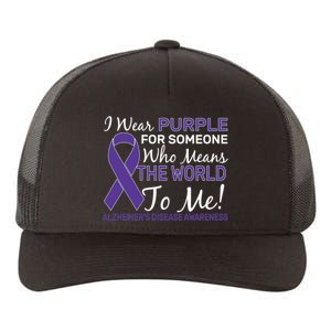 I Wear Purple Alzheimer's Disease Awareness Yupoong Adult 5-Panel Trucker Hat