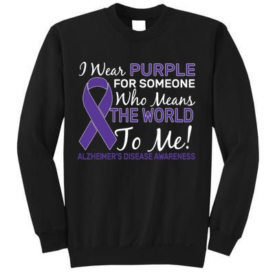 I Wear Purple Alzheimer's Disease Awareness Sweatshirt