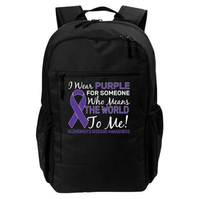 I Wear Purple Alzheimer's Disease Awareness Daily Commute Backpack